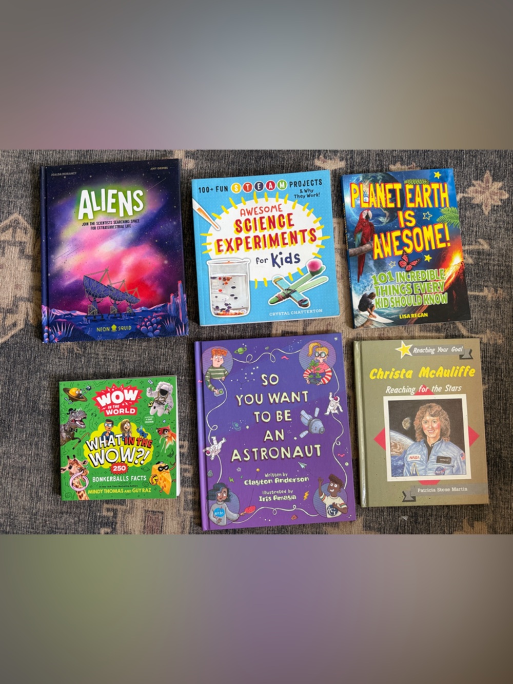 Set of 6 Kids Science & Space Books